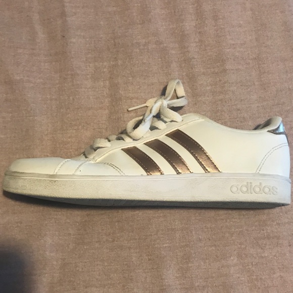 adidas gold stripe trainers